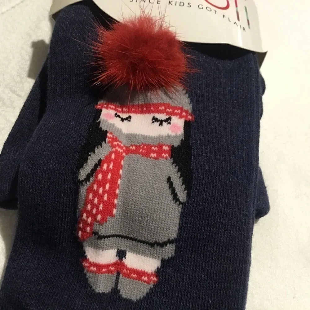 SALE. BUY 3/$10. NWT. Size 12 Girls Tights Black w/Cute Girl